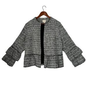 Chico's Black and White Textured Blazer